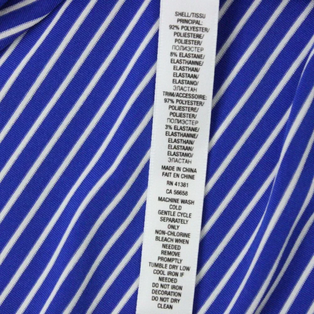RLX Ralph Lauren Stripe Polo Shirt Mens XL Blue Golf